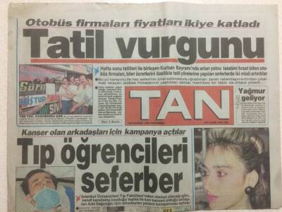 Tan Gazetesi 28 Haziran 1990 - Tanju Çolakın Eşi Artist Oluyor GZ51809 - 1