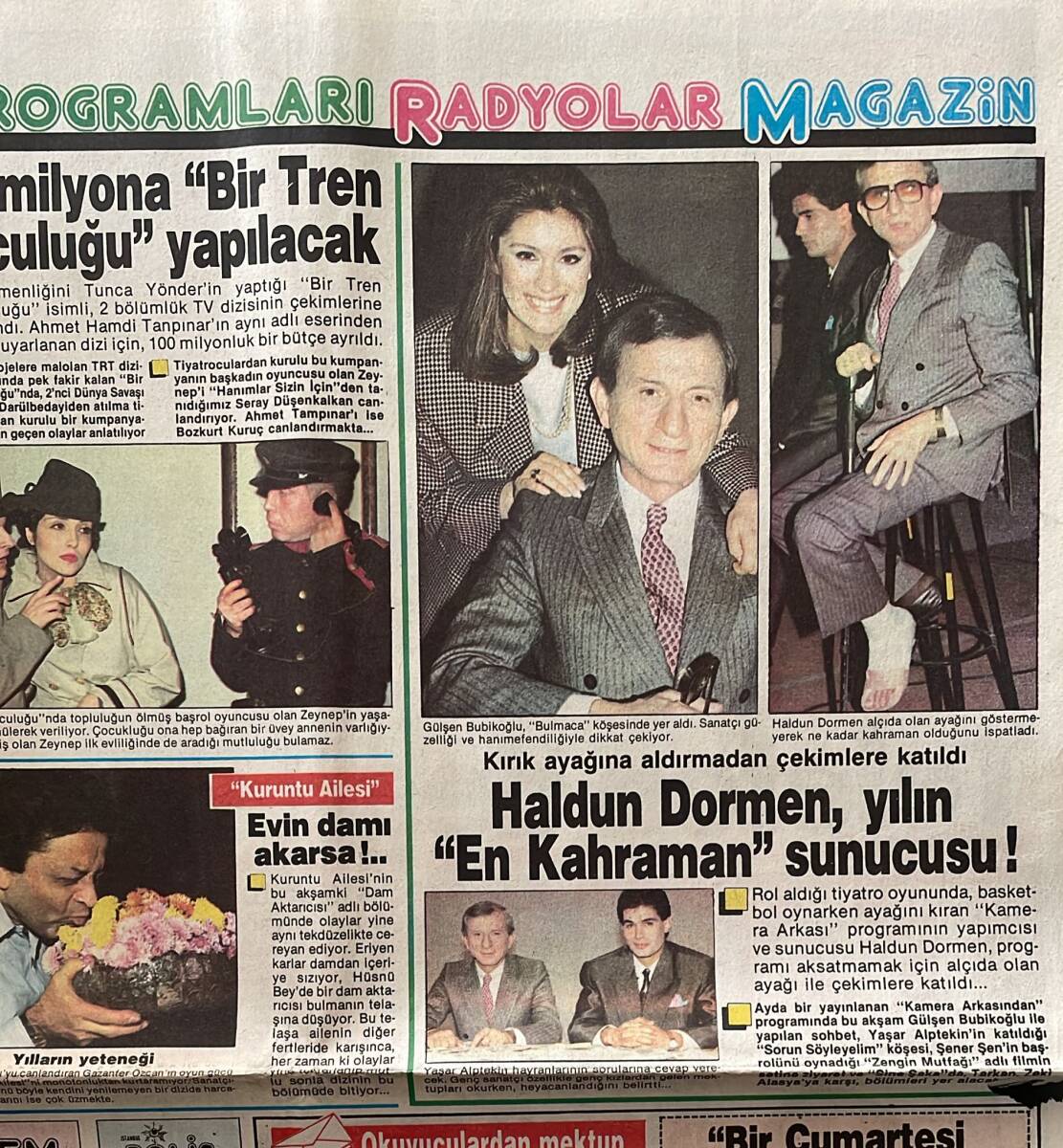 Tan Gazetesi 28 Mart 1988 - Türkan Sultan Tan'daydı: TV Dizisinde Oynayacağım - Gülşen Bubikoğlu - Gülşen Bubikoğlu Bulmaca Köşesinde Yer Aldı GZ151236 - 3