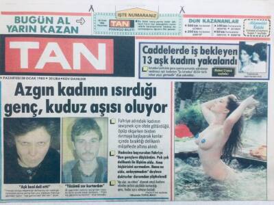 Tan Gazetesi 28 Ocak 1985 - Azgın Kadının Isırdığı Genç Kuduz Aşısı Oldu GZ42096 - 1
