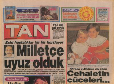 Tan Gazetesi 29 Eylül 1989 - Harika Avcı Ölüm Orucunda - Marcos Öldü GZ126375 - 1