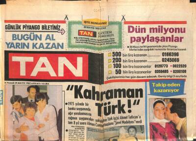 Tan Gazetesi 29 Mayıs 1983 - Müşerref Tezcan Kat Fiyatına 2 Koltuk Ve 1 Ayna Satın Aldı GZ104064 - 1