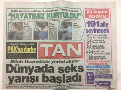 Tan Gazetesi - 29 Temmuz 1990 - Dünyada Seks Yarışı Başladı GZ51412 - 1