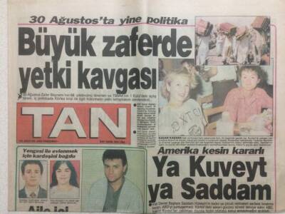 Tan Gazetesi 30 Ağustos 1990 - Ya Kuveyt Ya Saddam GZ51860 - 1