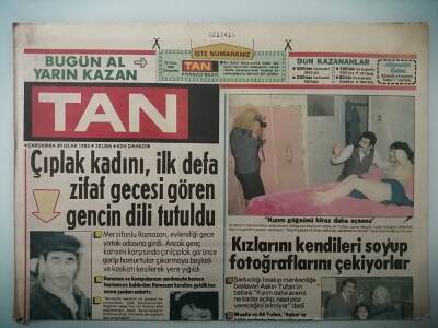 Tan Gazetesi 30 Ocak 1985 Sabancı Kadehini Sümbül Hanımın Şerefine Kaldırdı -GZ14801 - 1