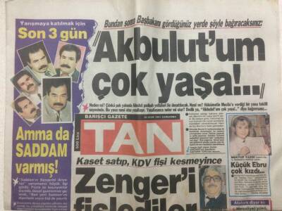 Tan Gazetesi 30 Ocak 1991 - Yıldırım Akbulut Çok Yaşa GZ51450 - 1