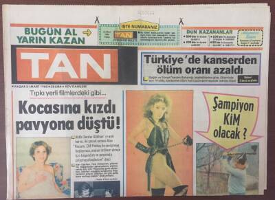 Tan Gazetesi 31 Mart 1985 - Türkiyede Kanserden Ölüm Oranı Azaldı GZ6882 - 1