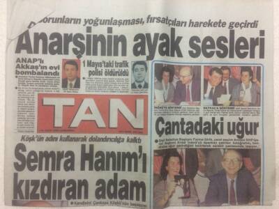Tan Gazetesi 31 Ocak 1990 - Fatma Girik İnönüye Öptüğü Fotoğrafı Gösterdi GZ51608 - 1