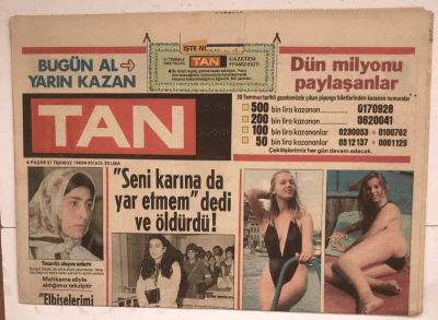 Tan Gazetesi 31 Temmuz 1983 - Ahu Tuğba Hastanelik Oldu GZ5119 - 1