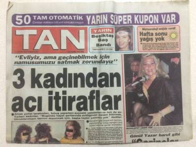 Tan Gazetesi 4 Kasım 1989 - Gönül Yazar Barut Gibi GZ51798 - 1