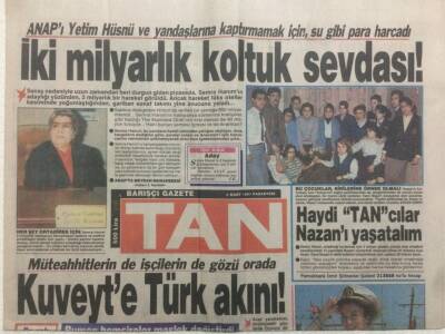 Tan Gazetesi 4 Mart 1991 - Kuveyte Türk Akını GZ51868 - 1