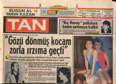 Tan Gazetesi 4 Mayıs 1985 - Sevgilisinin Emanet Ettiği Paketten Esrar Çıktı GZ91022 - 1