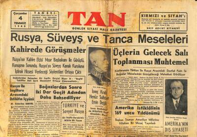 Tan Gazetesi 4 Temmuz 1945 - İsveç Kralı Henüz Sulhtan Emin Değil GZ116029 - 1