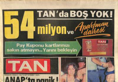 Tan Gazetesi 4 Temmuz 1985 - ANAPta Panik GZ80221 - 1