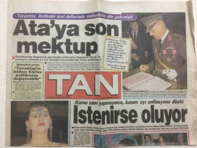 Tan Gazetesi 5 Aralık 1990 - Necip Torumtaydan Ataya Son Mektup GZ51826 - 1