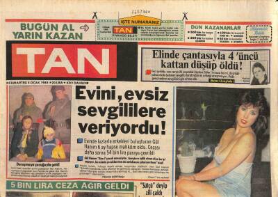 Tan Gazetesi 5 Ocak 1985 - Gülşen Bubikoğlu 1984ün Döviz Rekortmeni Oldu ! GZ113927 - 1