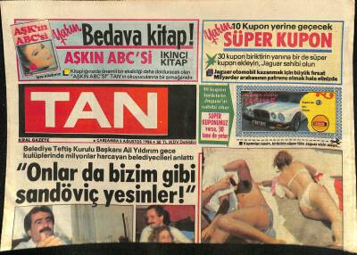 Tan Gazetesi 6 Ağustos 1986 - Aile Çay Bahçesinde Olay Çıkartan Adamı Kafese Koydular GZ116266 - 1