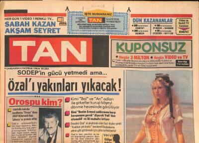Tan Gazetesi 6 Haziran 1984 - Cihan Ünal Ölümden Döndü GZ127689 - 1