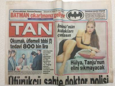 Tan Gazetesi 6 Kasım 1989 - Hülya Avşar Tanju nun Elini Sıkmayacak GZ51796 - 1