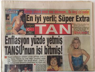 Tan Gazetesi 7 Kasım 1993 - Enflasyon Yüzde Yetmiş TANSUnun İşi Bitmiş GZ13790 - 1
