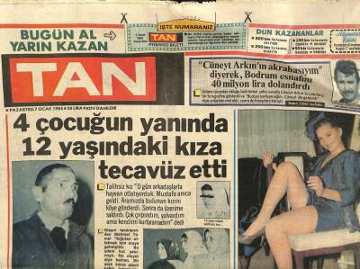 Tan Gazetesi 7 Ocak 1985 - Cüneyt Arkının Akrabasıyım Diyerek , Bodrum Esnafını 40 Milyon Lira Dolandırdı GZ113073 - 1