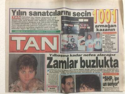 Tan Gazetesi 8 Aralık 1990 - Sibel Can Çocuğunu Düşürdü GZ51821 - 1
