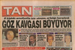 Tan Gazetesi 8 Eylül 1989 - Sibel Can Rüyalarda Buluşuruz Afişi - Dünya Meyve-Sebze Pazarı Polly Peckin Eline Geçti GZ127344 - 1