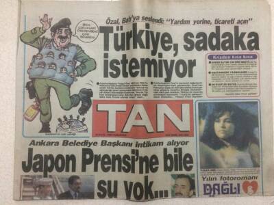 Tan Gazetesi 8 Eylül 1990 - Ankara Belediye Başkanı İntikam Alıyor GZ51443 - 1
