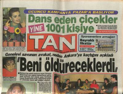 Tan Gazetesi 8 Şubat 1990 - Başbakan Ailesi Ekranda GZ62058 - 2