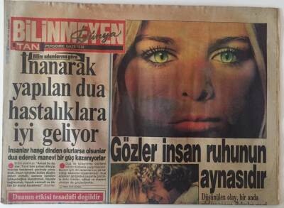 Tan Gazetesi Bilinmeyen Eki 30 Nisan 1987 - Gözler İnsan Ruhunun Aynasıdır GZ22805 - 1