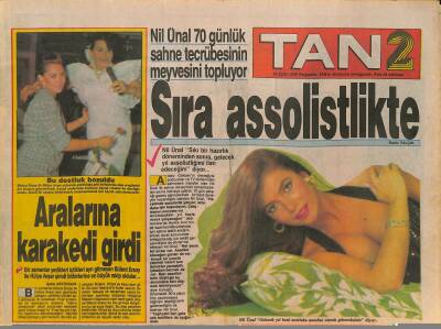Tan Gazetesi Eki 28 Eylül 1989 - Nil Ünal Assolist Oluyor, Bülent Ersoy ve Hülya Avşar, Şebnem Tuncer, Sevtap Parman GZ126400 - 1