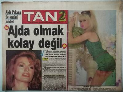 Tan Gazetesi Tan 2 Eki 17 Haziran -Ajda Pekkan İle Samimi Sohbet -GZ37492 - 1