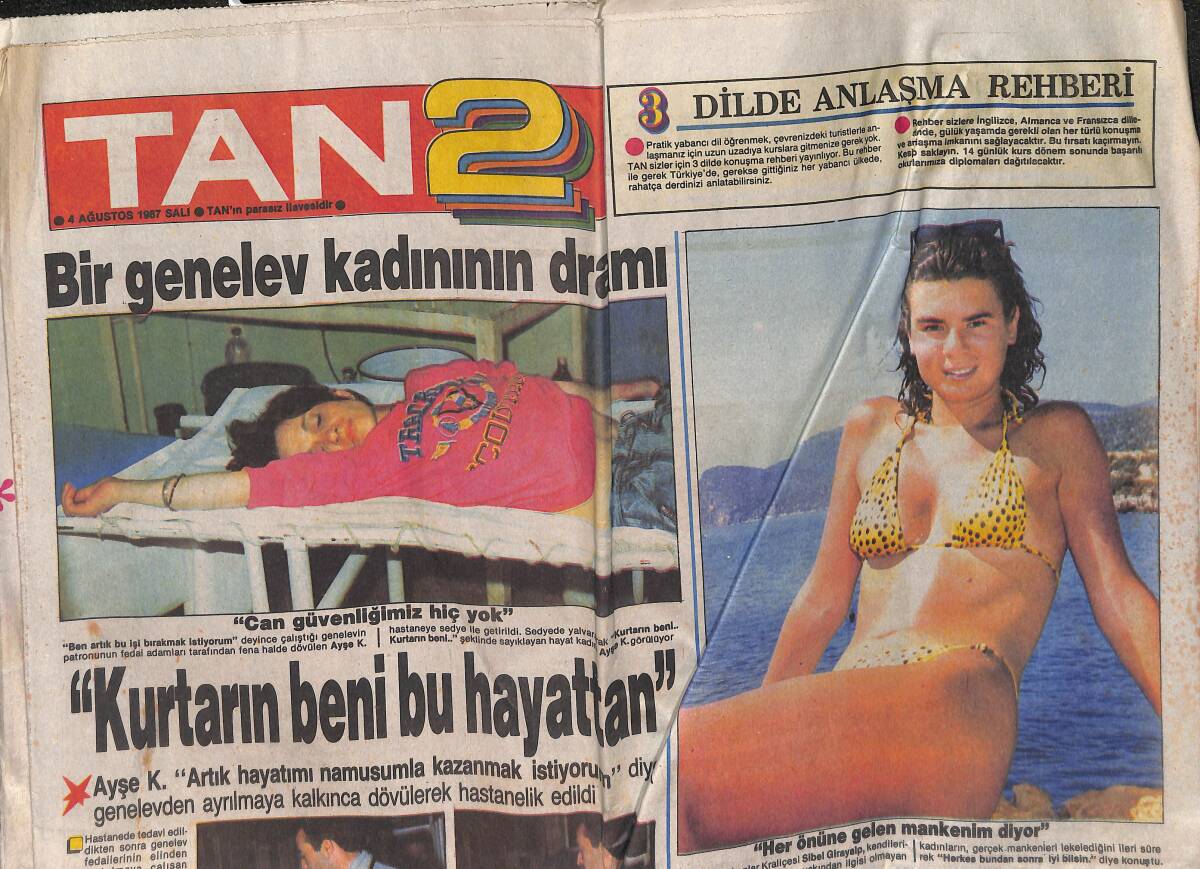 Tan Gazetesi Tan 2 Eki 4 Ağustos 1997 - Marilyn Monroe 61 Yaşında - Sibel Girayalp: Her Önüne Gelen Mankenim Diyor GZ152861 - 1