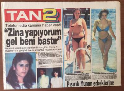 Tan2 Gazetesi 13 Temmuz 1987 - Pısırık Yunan Erkeklerine Kızıp Türkiyeye Geldiler GZ6829 - 1