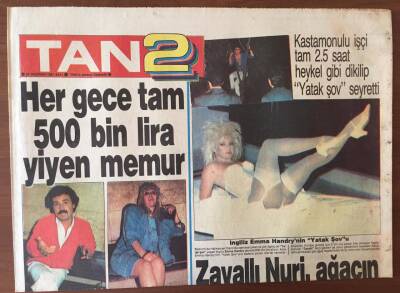 Tan2 Gazetesi 23 Haziran 1987 -Her Gece Tam 500 Bin Lira Yiyen Memur GZ6828 - 1