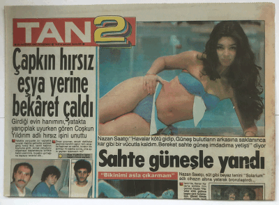 Tan2 Gazetesi 25 Haziran 1987 - Sahte Güneşle Yandı GZ3990 - 1