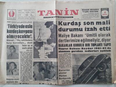 Tanin Gazetesi - 1 Haziran 1961 - Cezayir Olaylarından Ötürü Asi Generaller 15 Yıl Mahkum Oldu GZ111226 - 1