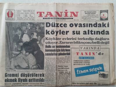 Tanin Gazetesi - 1 Temmuz 1961 - Gramaj Düşürülerek Ekmek Fiyatı Arttırıldı GZ111090 - 1