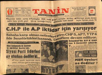 Tanin Gazetesi 16 Ekim 1961 - C. Gürsel Oyunu Atarken Ağladı GZ82557 - 1