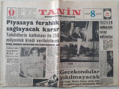 Tanin Gazetesi - 16 Nisan 1961 - Piyasaya Refahlık Sağlayacak Karar GZ111241 - 1