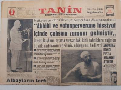 Tanin Gazetesi - 17 Temmuz 1961 - Amerika İkinci Feza Adamını Atıyor GZ111601 - 1