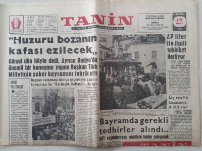 Tanin Gazetesi - 18 Mart 1961 - Gürsel Huzuru Bozanın Kafası Ezilecek GZ111153 - 1