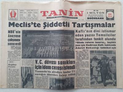 Tanin Gazetesi - 18 Mayıs 1961 - Mecliste Şiddetli Tartışmalar GZ111101 - 1