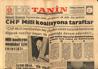 Tanin Gazetesi 19 Ekim 1961 - Dün Gece 10 General Emekliye Sevkedildi GZ82560 - 1