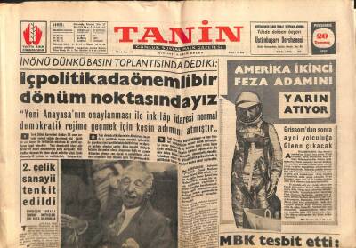Tanin Gazetesi - 20 Temmuz 1961 - Gina Gargarini Öptü GZ111076 - 1