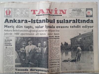 Tanin Gazetesi - 21 Haziran 1961 - Ankara - İstanbul Sular Altında GZ111206 - 1