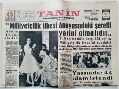 Tanin Gazetesi - 21 Mayıs 1961 - Yassıada 44 İdam İstendi GZ111098 - 1