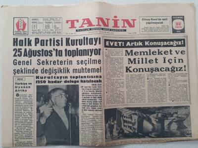 Tanin Gazetesi - 22 Mayıs 1961 - Anayasa İhtilafı Tetkik Ediliyor GZ111097 - 1