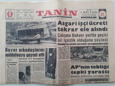 Tanin Gazetesi - 23 Mayıs 1961 - Asgari İşçi Ücreti Tekrar Ele Alındı GZ111096 - 1