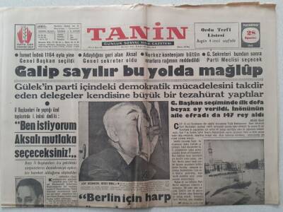 Tanin Gazetesi - 28 Ağustos 1961 - Beşiktaş Beykozu Zorla Yendi 1-0 GZ111122 - 1