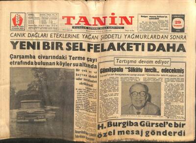 Tanin Gazetesi - 29 Temmuz 1961 - Suya Zam Yapılmayacak GZ111067 - 1